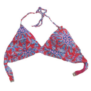 🔥🔥SALE🔥🔥Pink & Blue Floral Halter Neck Bikini Top NWOT